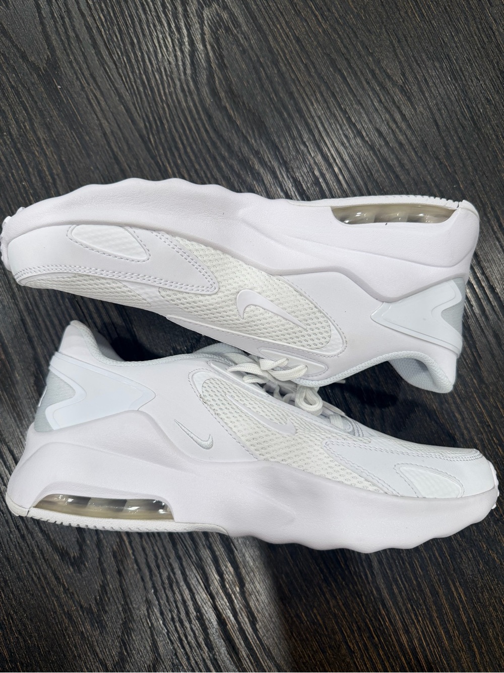 Nike Air Max Bolt Womens Size 9 Triple White Running Shoes Sneakers